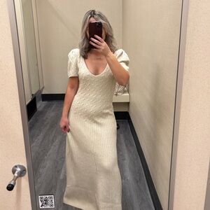 Free People Cream Midi Dress